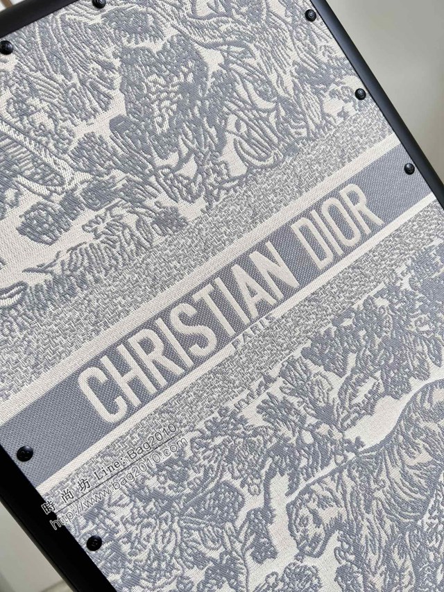 Dior專櫃2023新款oblique復古印花圖案配鋁框CD拉杆箱 A26 迪奧Christian行李箱/拉杆箱 dn1146